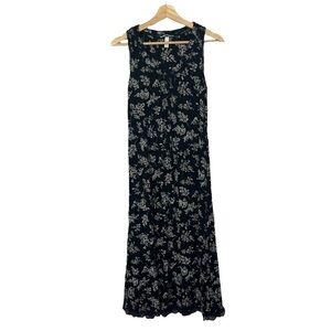 Soma Black & White Floral Midi Sleep Pajama Dress S